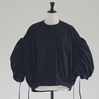 Shirring  sleeve blouson