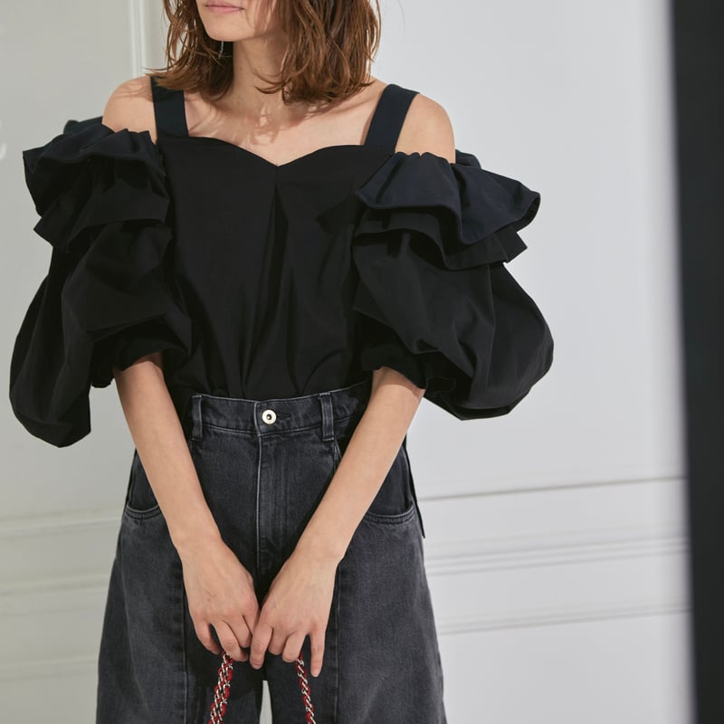 Bouquet tops(black) | RIKO