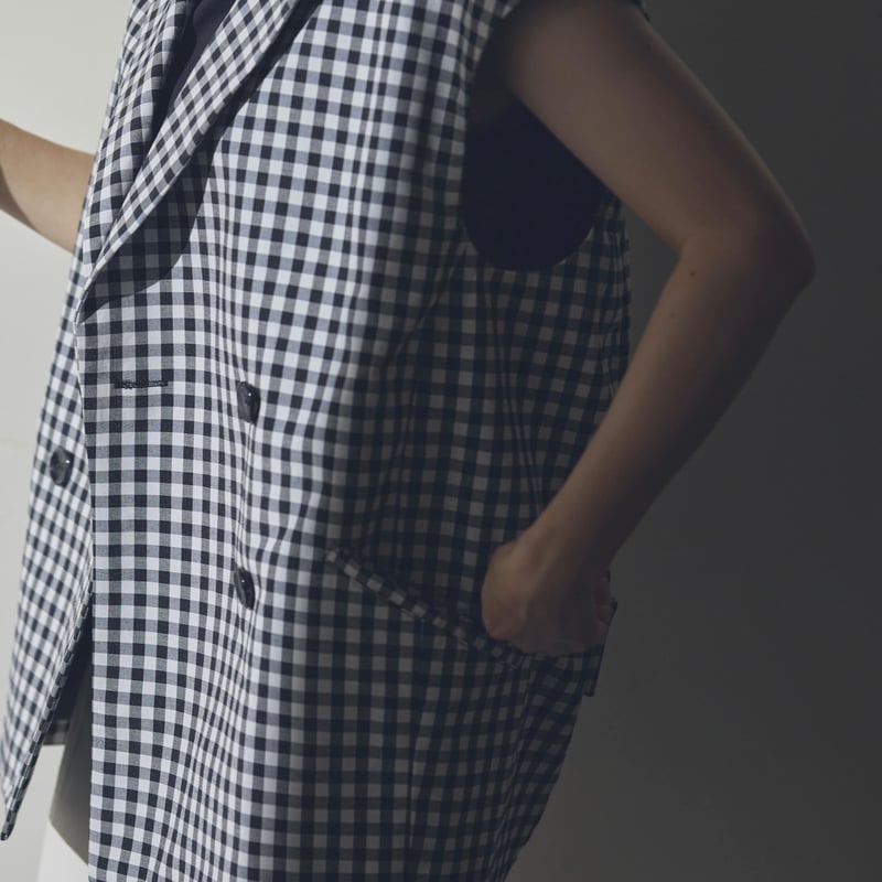 Gilet blouse(Gingham check) | RIKO