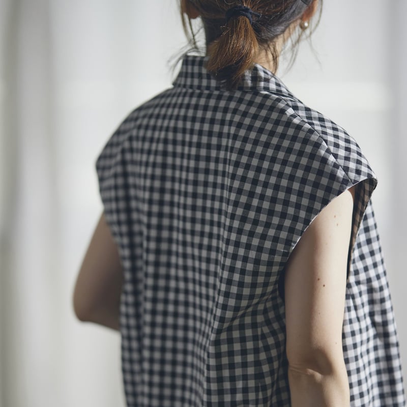 ジャケット・アウター rikotokyo Gilet blouse(Gingham check) rikotokyo Gilet blouse(Gingham check) 【公式通販】