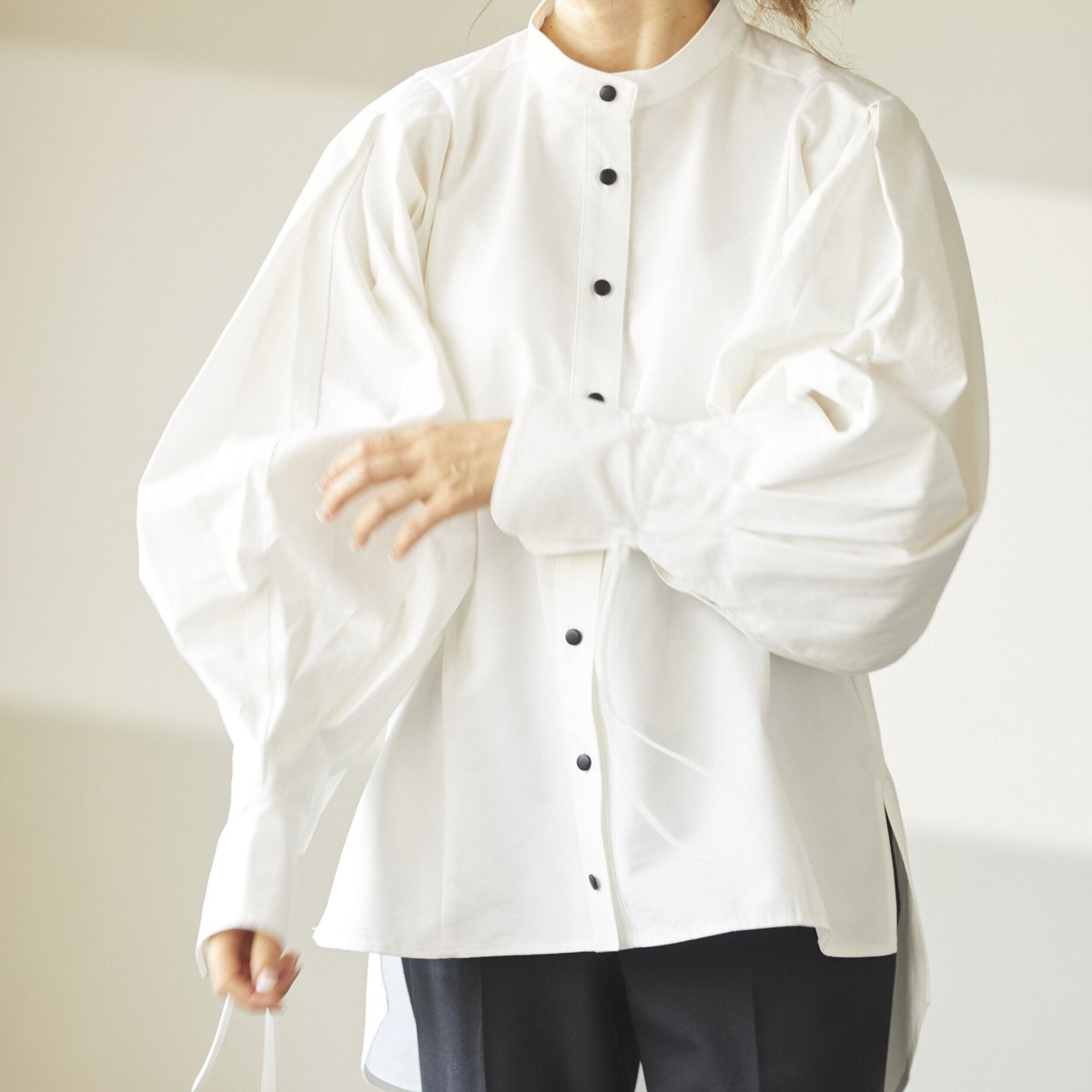 RIKO Tokyo ランタンスリーブジャケットシャツ　リコトウキョウ Lantern sleeve jacket shirt | RIKO