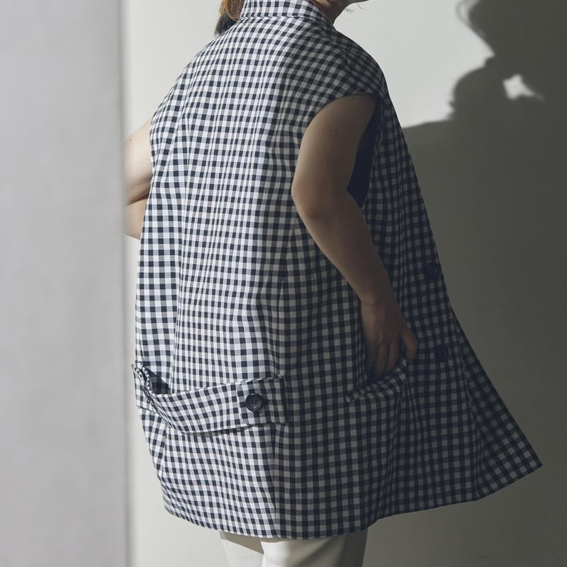 Gilet blouse(Gingham check) | RIKO