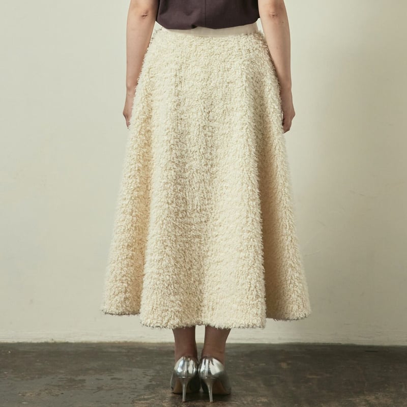 Fluffy skirt (white) | RIKO 
