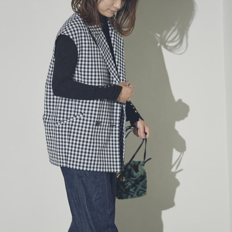 ジャケット・アウター rikotokyo Gilet blouse(Gingham check) rikotokyo Gilet blouse(Gingham check)