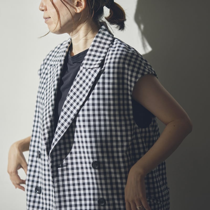 ジャケット・アウター rikotokyo Gilet blouse(Gingham check) rikotokyo Gilet blouse(Gingham check)