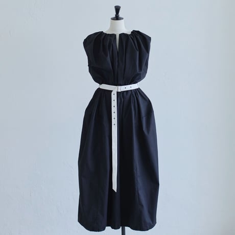 Belted tuck dress