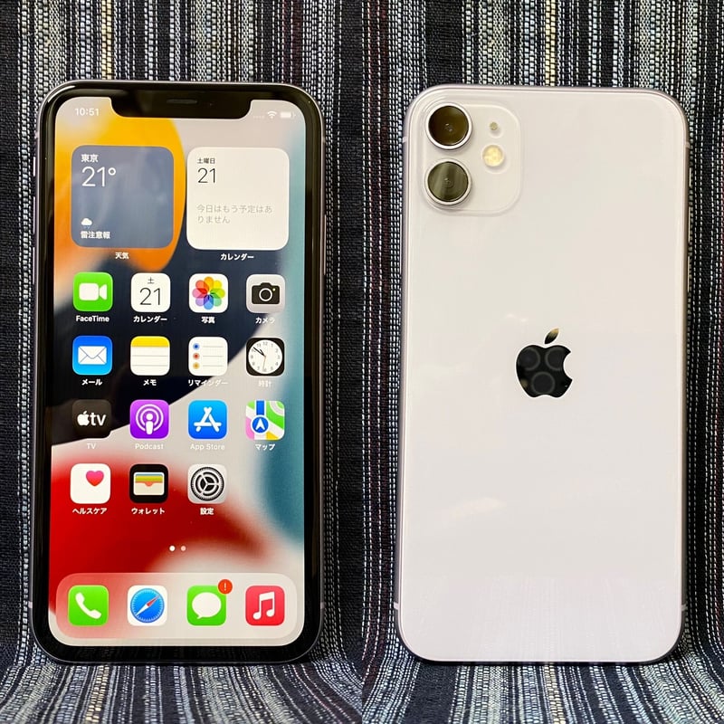 iPhone11（126GB）パープル SIMフリー（バッテリー交換済み）：スマホ  