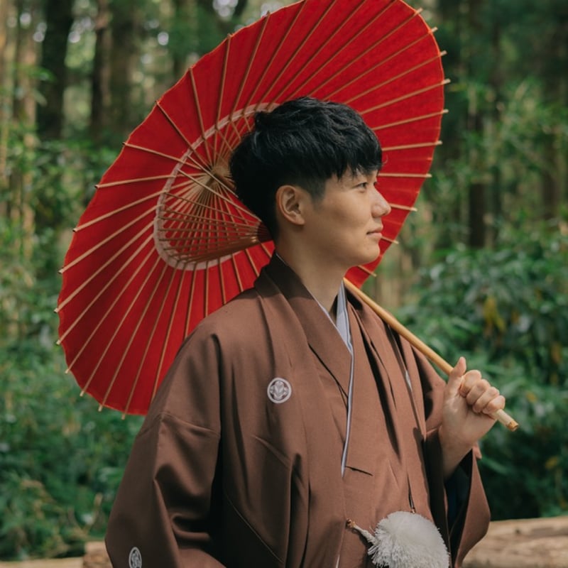 色紋付・袴フルセット：単品レンタル】茶色or深緑のカラー