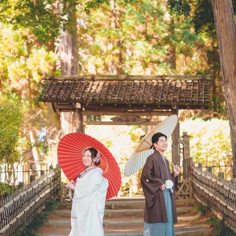 a様和装オレンジブラウンブーケ白無垢色打ち掛け前撮り結婚式着物フォトウエディング 色打掛・白無垢 両方着て撮影しました | スタジオAN 福岡 | 前