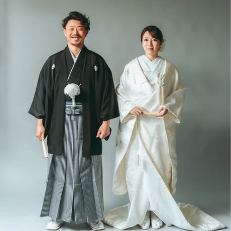 【結婚式和装一式レンタルプラン｜白無垢 or 色打掛＋紋付袴セット】和装前撮り・神社婚に｜全国発送対応・茨城からお届け（送料込）