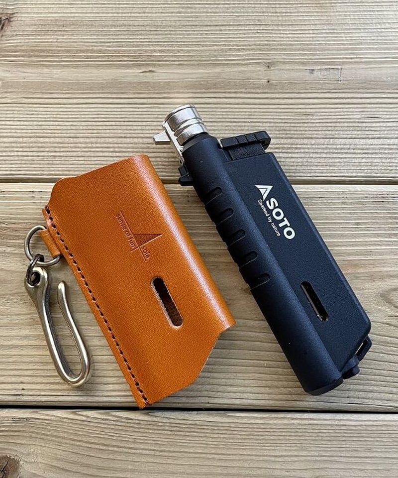 ST-487用スライドガストーチカバー（真鍮ﾌｯｸ付）栃木レザー SPO-035