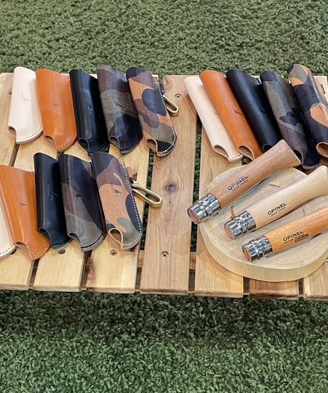 OPINEL ･オピネルナイフ No.10用 迷彩イタリアンレザーケース 日本製 SPO-021