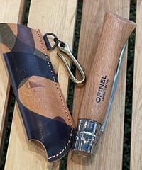 OPINEL ･オピネルナイフ No.10用 迷彩イタリアンレザーケース 日本製 SPO-021