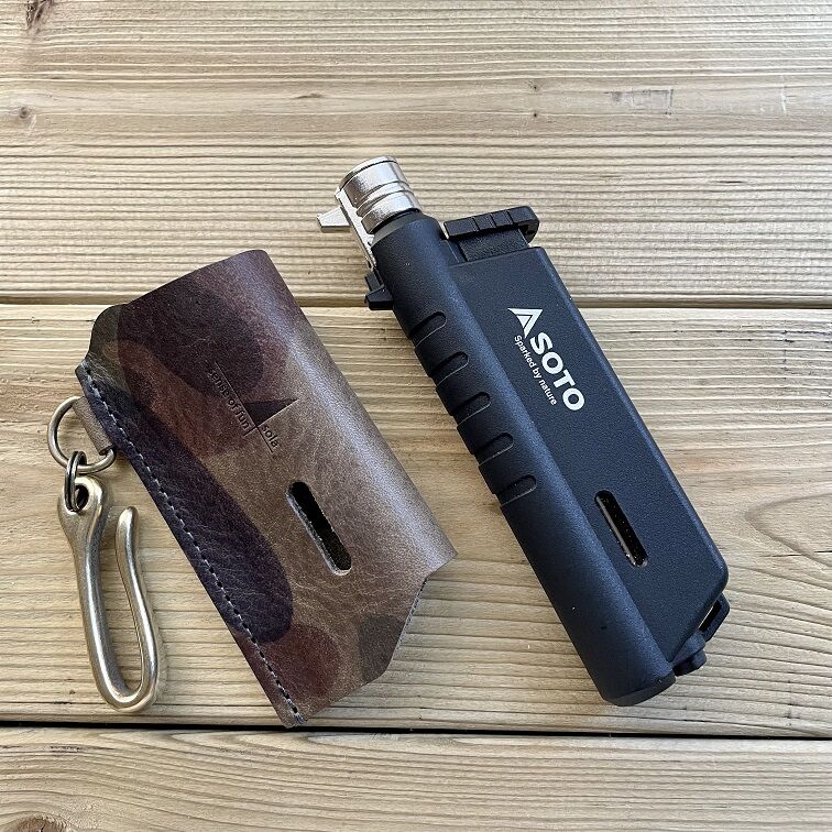 レッド★CB缶本革カバー&スライドガストーチ本革カバー真鍮フックtype レッド☆CB缶本革カバー&スライドガストーチ本革カバー真鍮