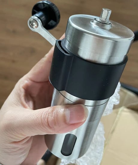 コーヒーミル（S） 手動 1~2杯分用 ハンドル収納ゴムカーバー付き SPO-006