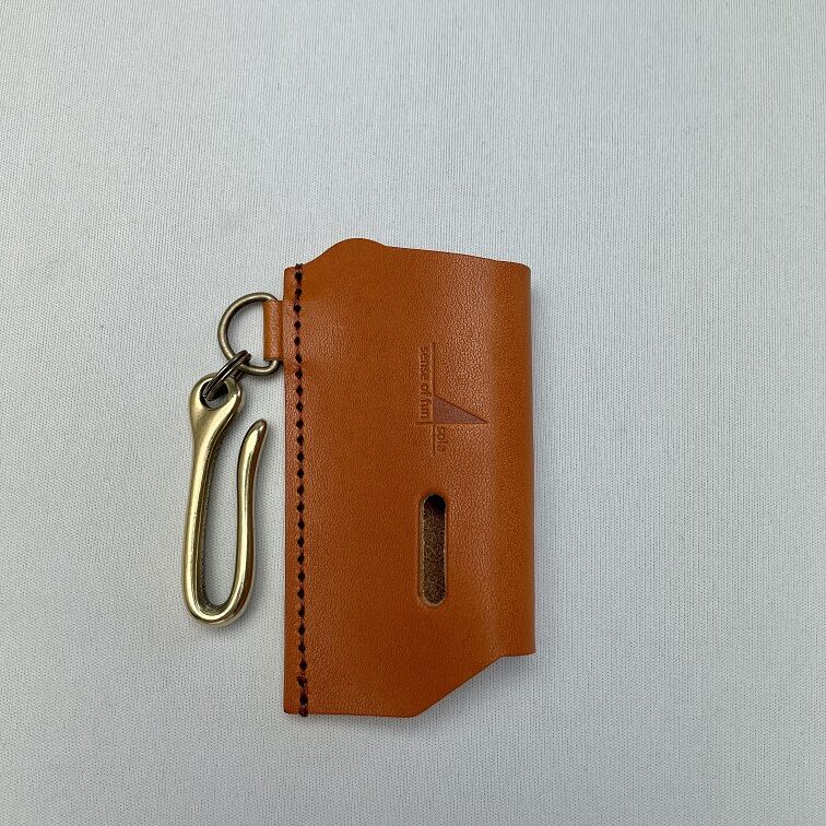 ST-487用スライドガストーチカバー（真鍮ﾌｯｸ付）栃木レザー SPO-035