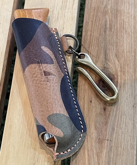 OPINEL･オピネルナイフ No.09用 迷彩イタリアンレザーケース 日本製 SPO-020