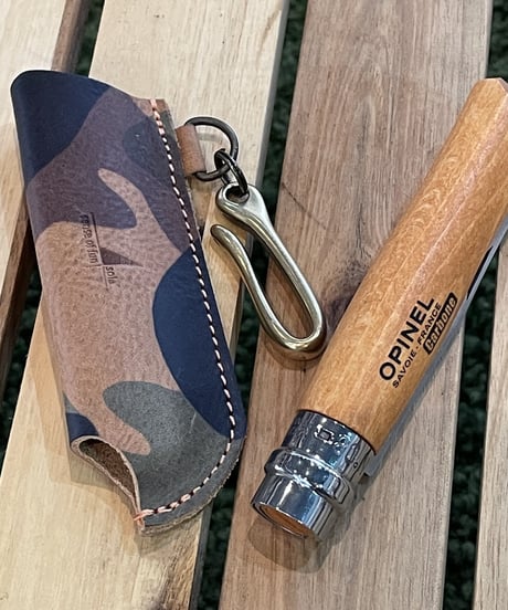 OPINEL･オピネルナイフ No.09用 迷彩イタリアンレザーケース 日本製 SPO-020