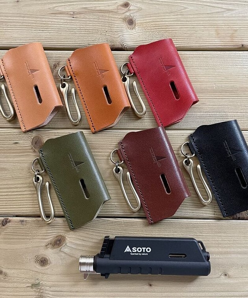 ST-487用スライドガストーチカバー（真鍮ﾌｯｸ付）栃木レザー SPO-035