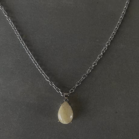 (S)Drop yellow calcite necklace