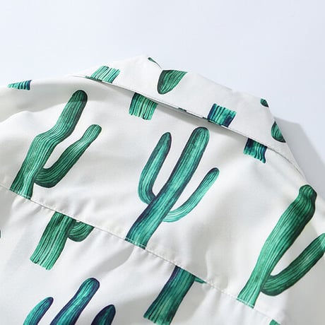 アロハシャツ サボテン さぼてん 半袖シャツ 柄シャツ 総柄 テキーラ！