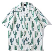 アロハシャツ サボテン さぼてん 半袖シャツ 柄シャツ 総柄 テキーラ！