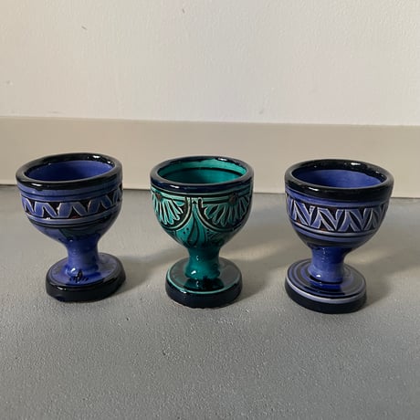 Carved Ceramic Egg stand  Made in FES Morocco