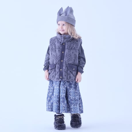 Snow Jacquard Puffer Vest
