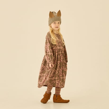 Magic Spell print Vintage Satin Dress