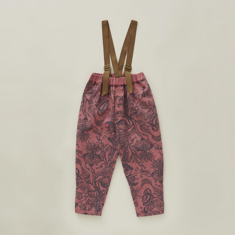 FLORA twill suspenders pants size 120 | eLfinFolk