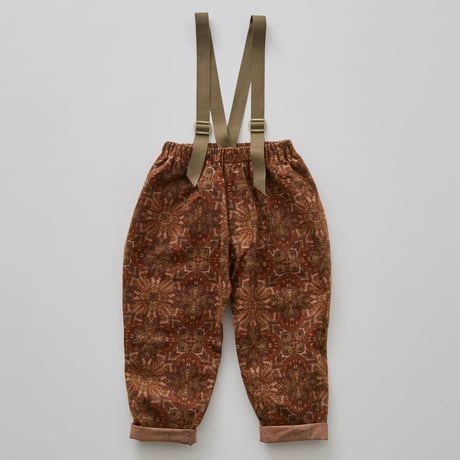 Sample / Snow Crystal Printed Suspenders Pants  size110