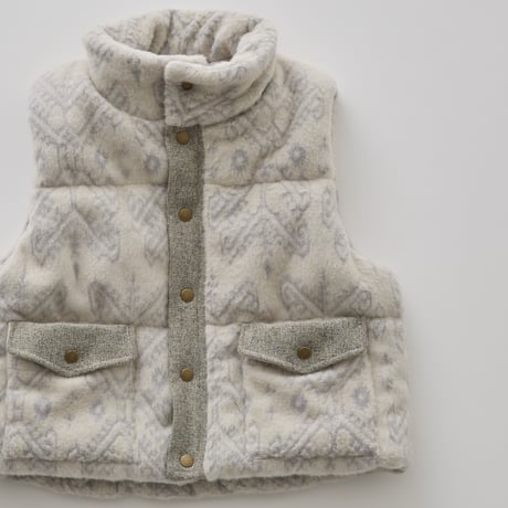 Snow Jacquard Puffer Vest