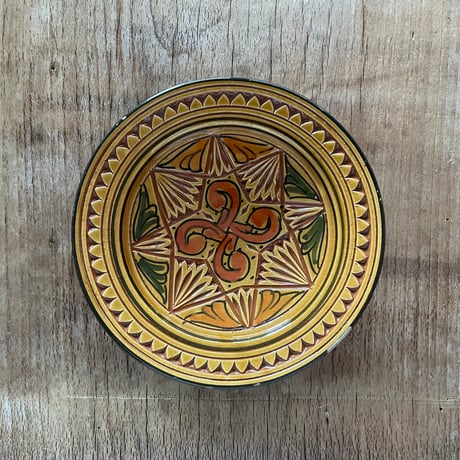 Carved Ceramic Plate Made in FES Morocco