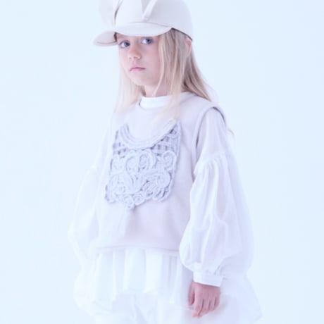 Sample / Cord Embroidery Sleeveless Tops size110