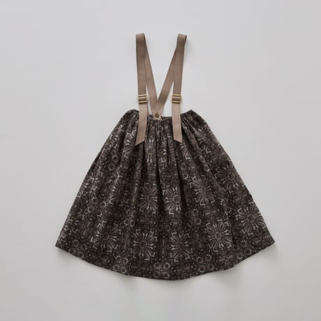 Snow Crystal Printed Suspenders Skirt