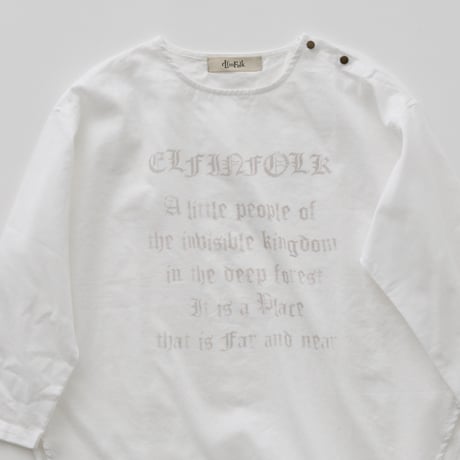 Gothic Letter Cotton Lawn L/S Shirts