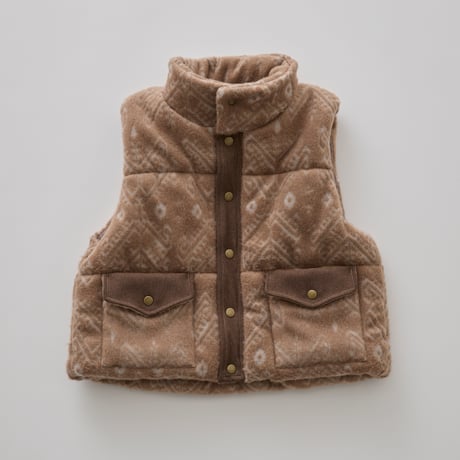 Snow Jacquard Puffer Vest