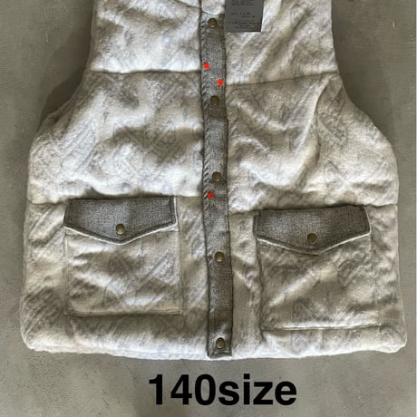 Sample&outlet / Snow Jacquard Puffer Vest size110,140