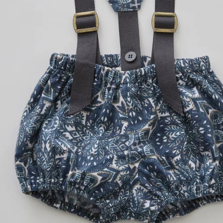 Sample / Snow Crystal Printed Suspender Bloomers size80