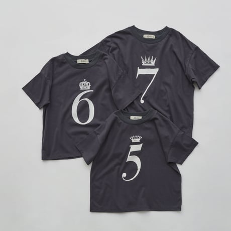 Number Tee for Birthday charcoal