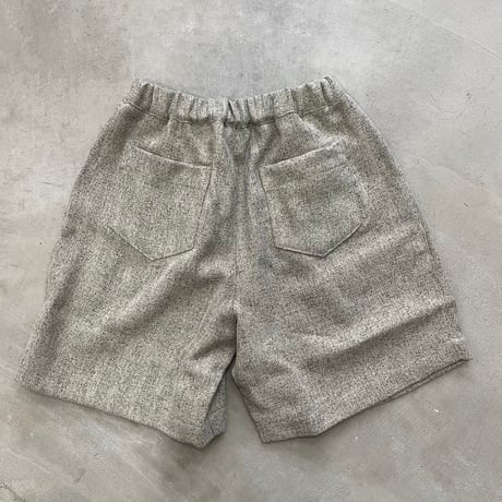 Herringbone Tweed Wide Shorts