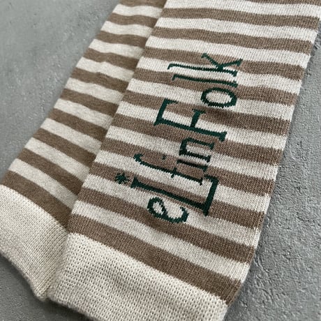Stripe×Logo Leggins