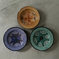 Carved Ceramic Plate Made in FES Morocco