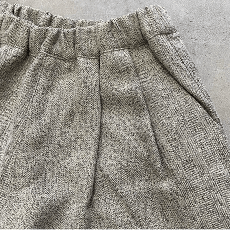 Herringbone Tweed Wide Shorts