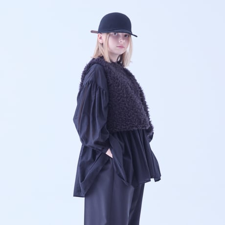 Sample / Curly Boa vest size110, Womens sizeM