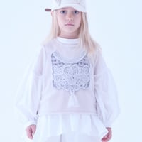 Sample / Cord Embroidery Sleeveless Tops size110