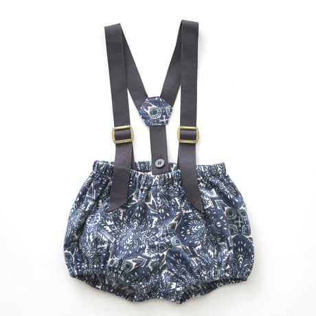 Sample / Snow Crystal Printed Suspender Bloomers size80