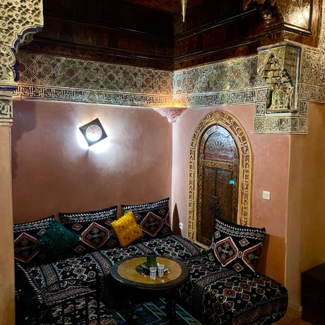 Fes Blue Plate  Made in FES Morocco