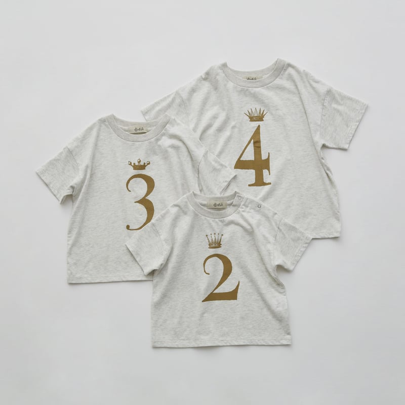 Number Tee for Birthday top ivory | eLfinFolk
