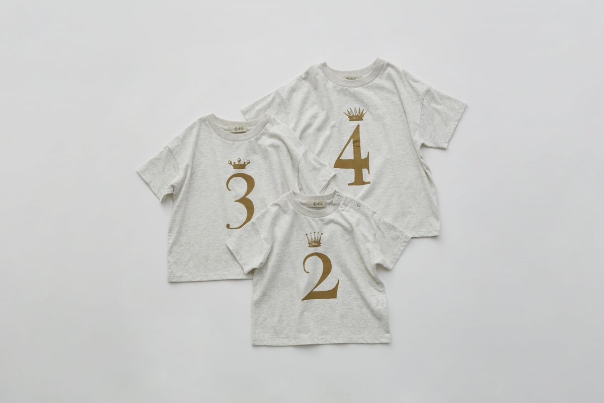 Number Tee for Birthday top ivory | eLfinFolk